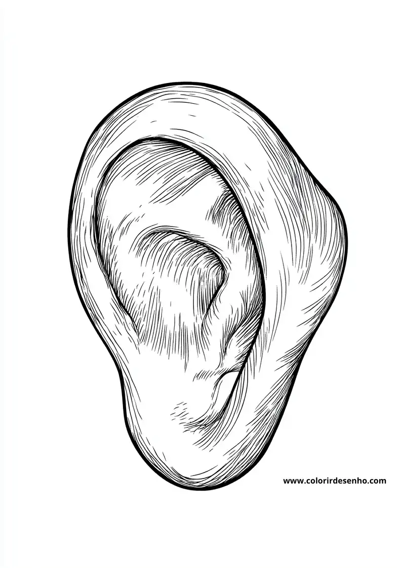 Printable Ear Coloring Pages 4