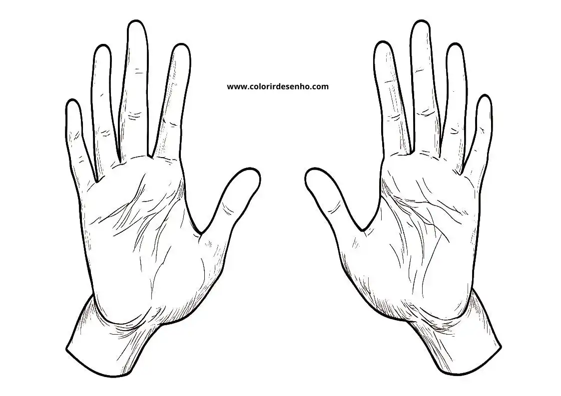 Printable Hand Coloring Pages 4