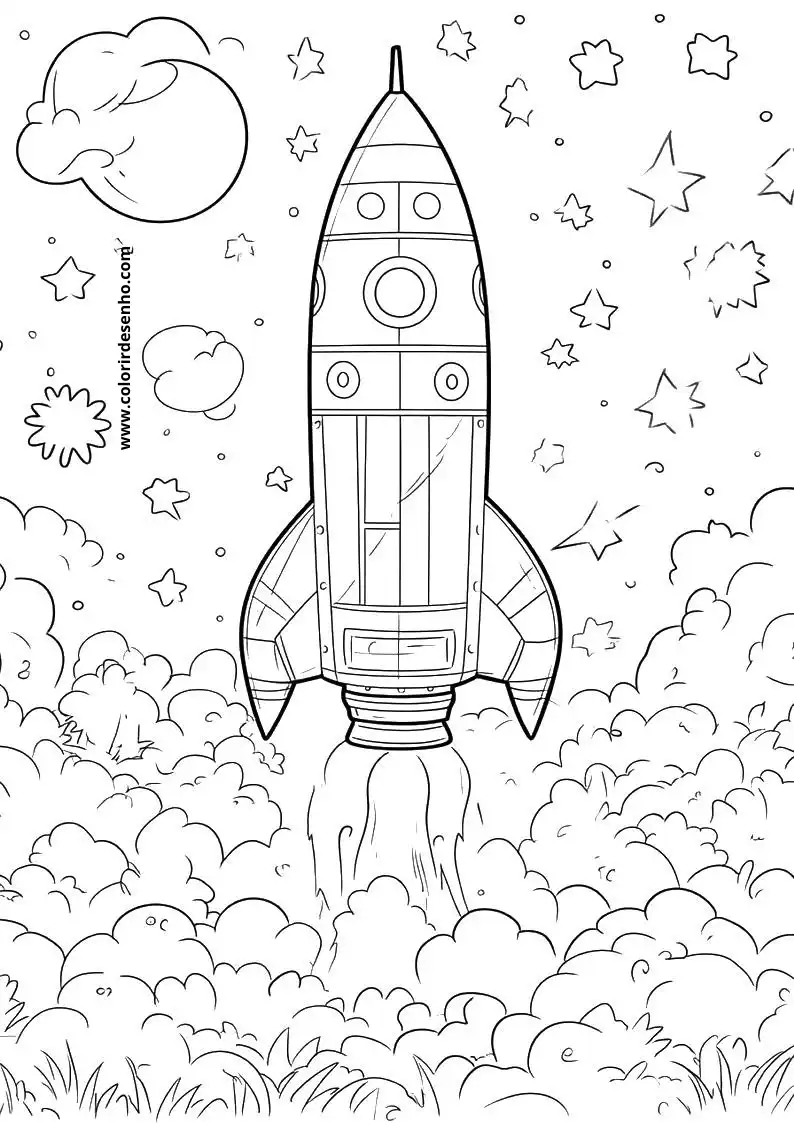 Printable Rocket Coloring Pages 6