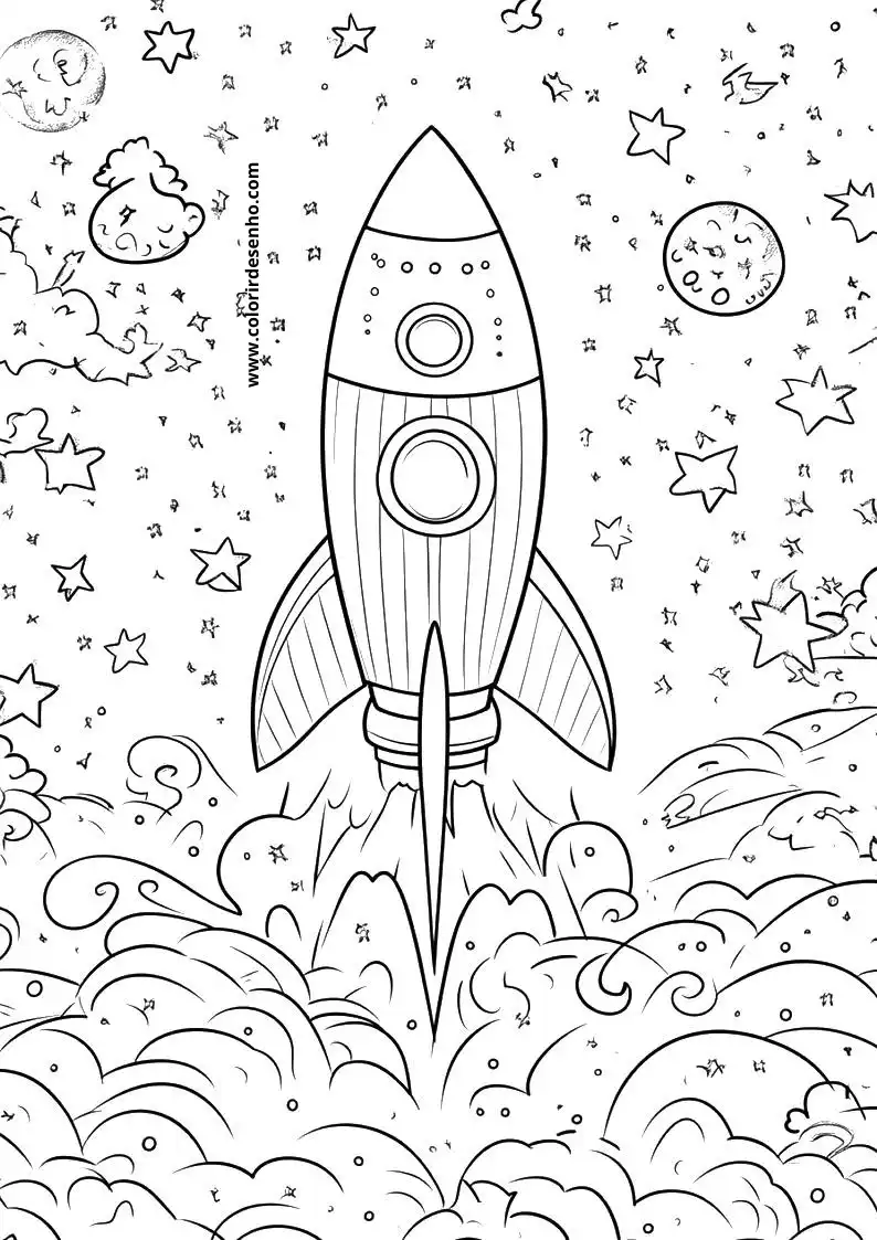 Printable Rocket Coloring Pages 7