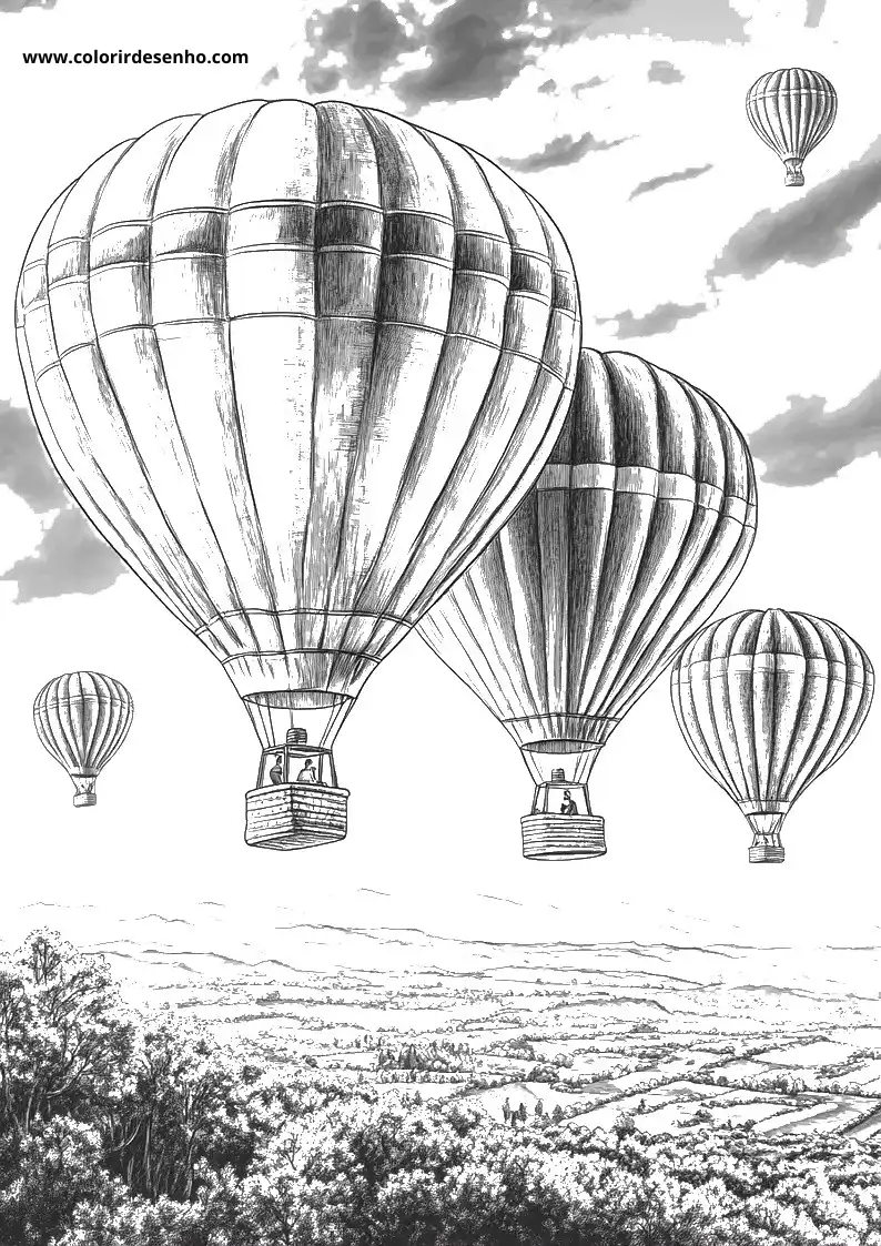 Realistic Balloon Coloring Pages 1