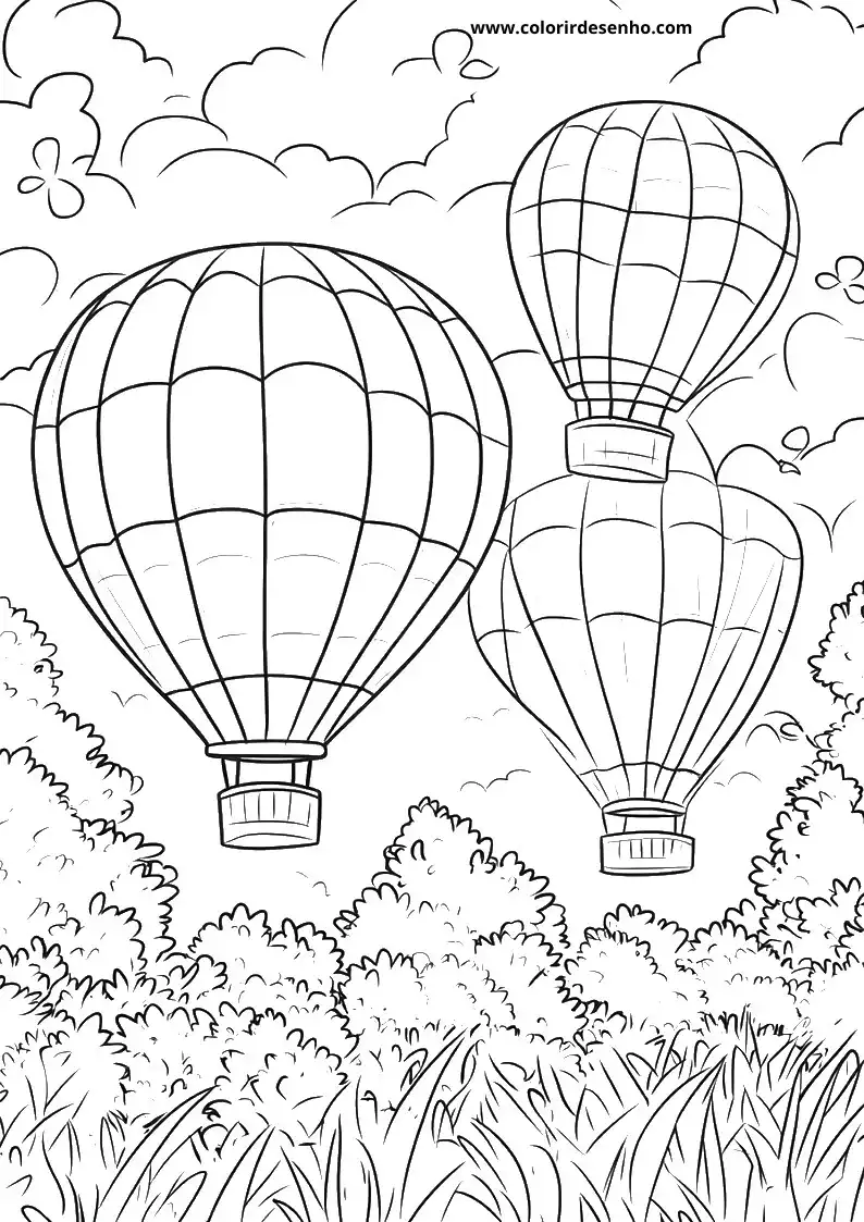 Realistic Balloon Coloring Pages 3