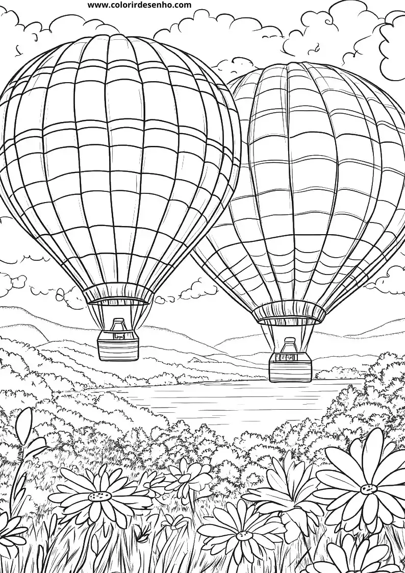 Realistic Balloon Coloring Pages 4