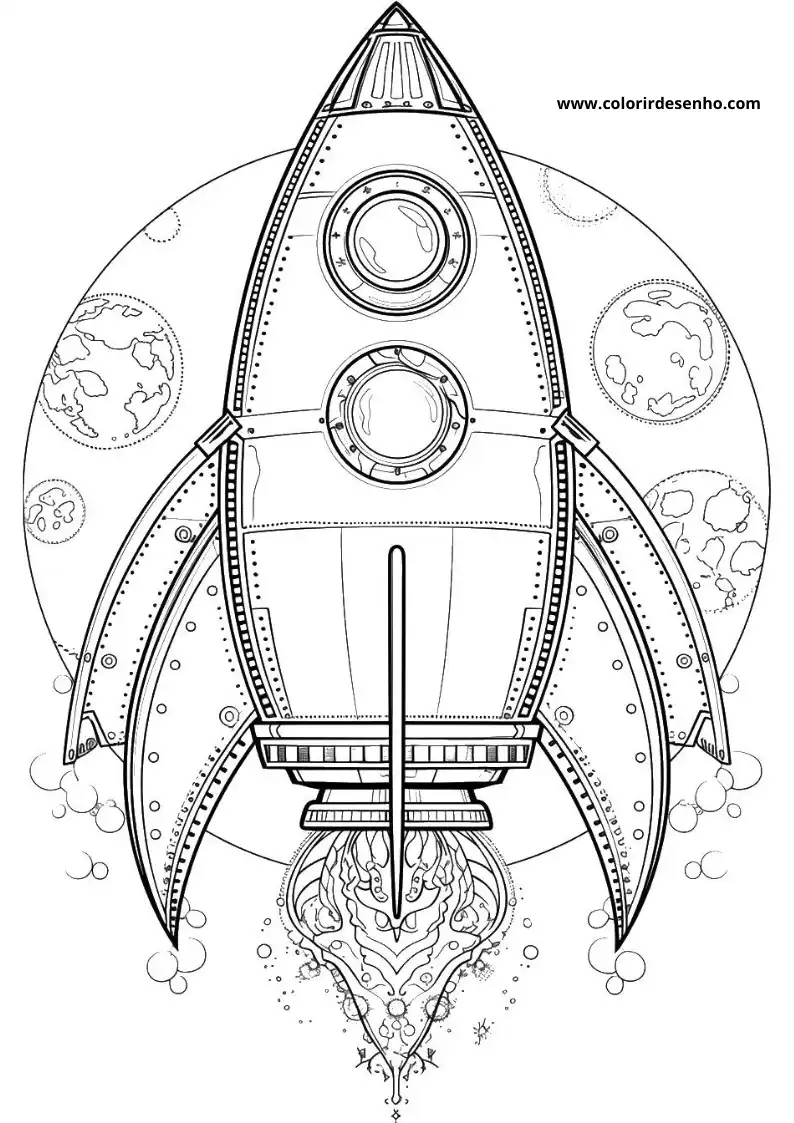 Rocket Coloring Pages For All Ages 11