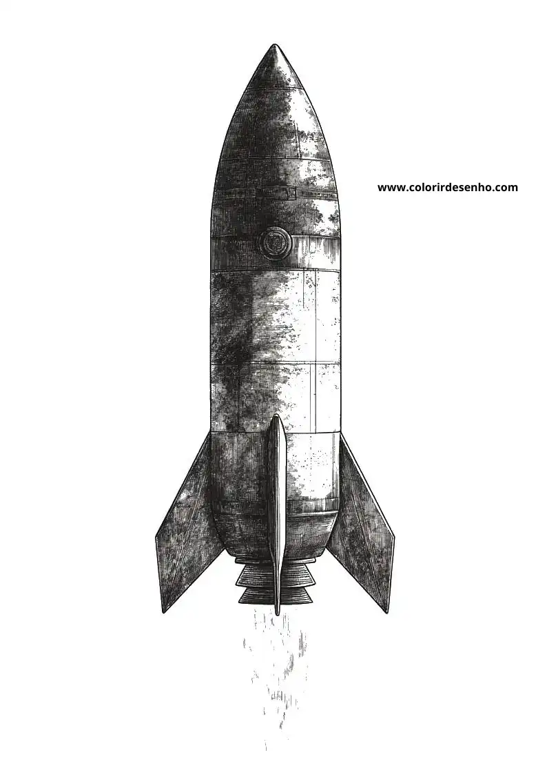Rocket Coloring Sheet 8
