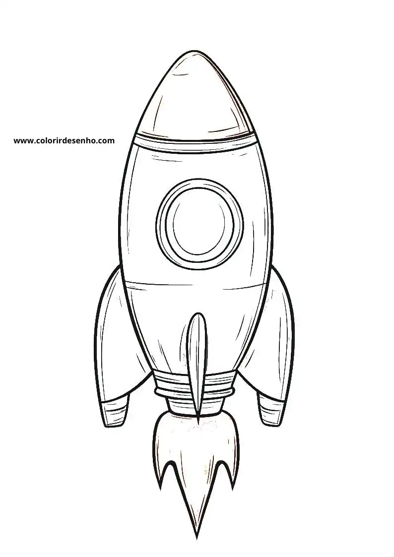 Rocket Drawing For Kids To Color 3