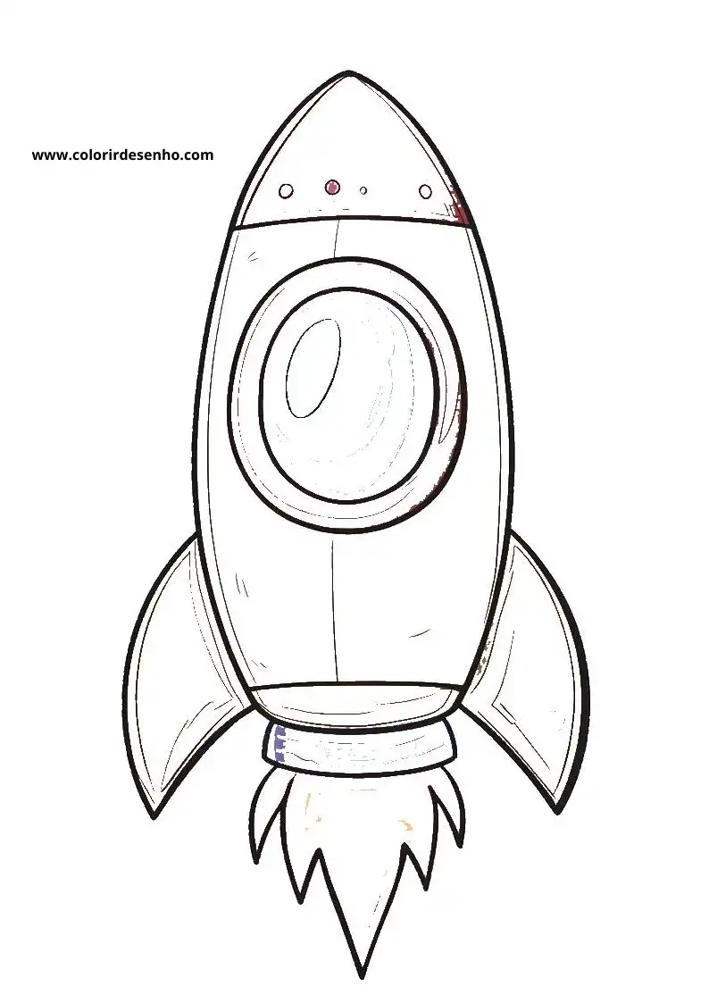 Rocket Drawing For Kids To Color 6