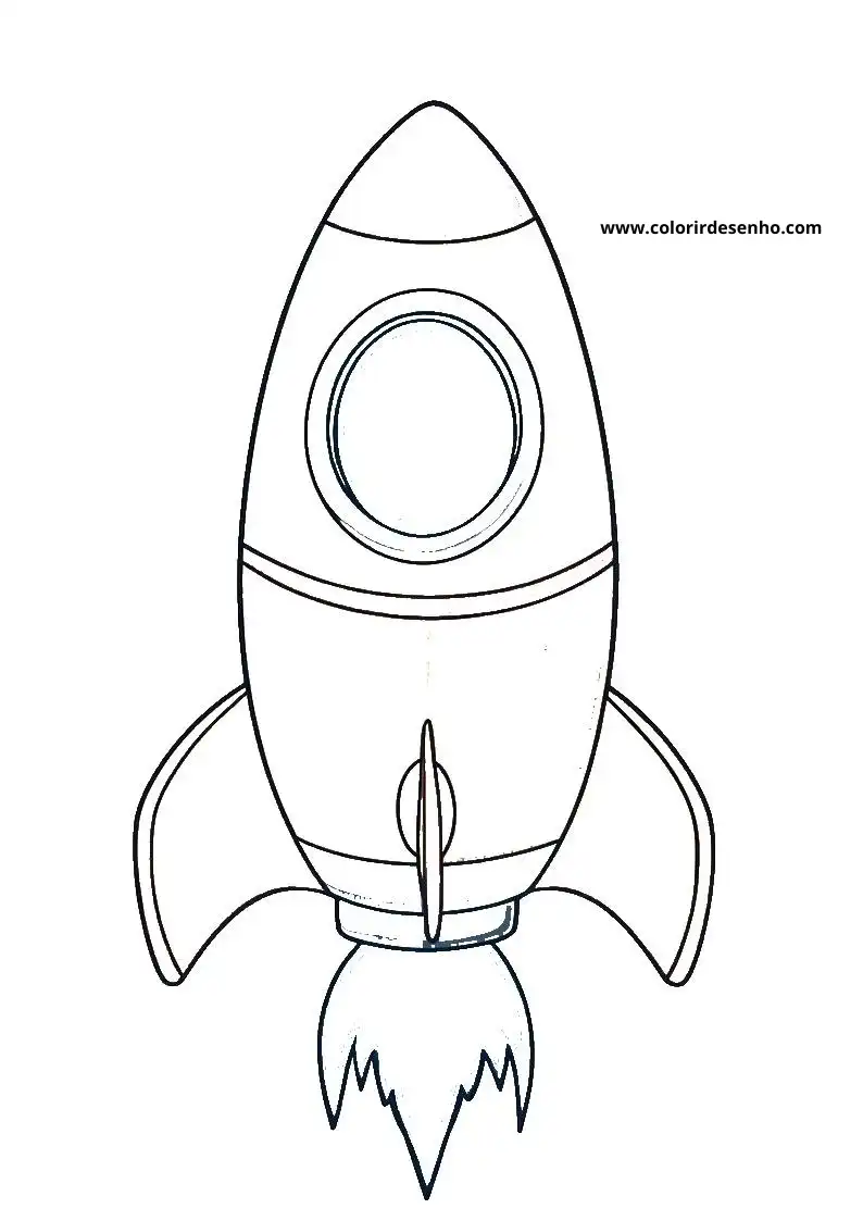 Rocket Drawing For Kids To Color 7