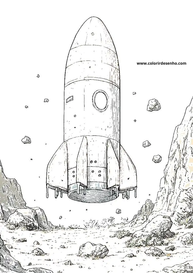 Rocket Free Printable Coloring Pages 5