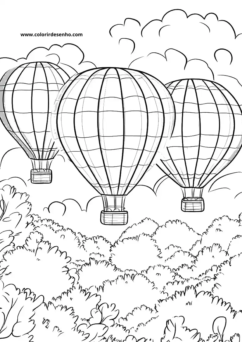 Simple Balloon Coloring Pages 1