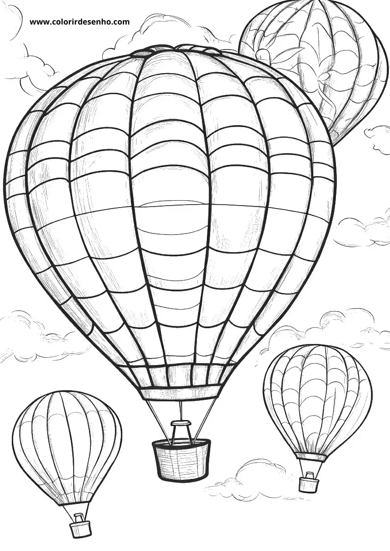 Simple Balloon Coloring Pages 2