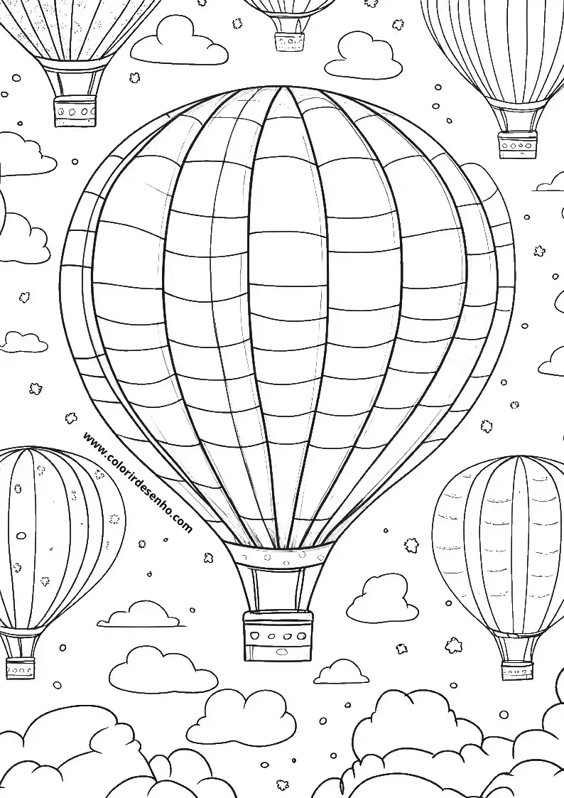 Simple Balloon Coloring Pages 4