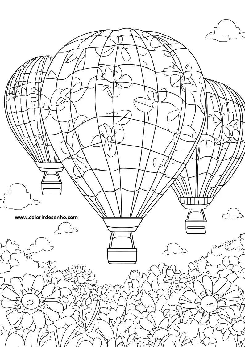 Simple Balloon Coloring Pages 5