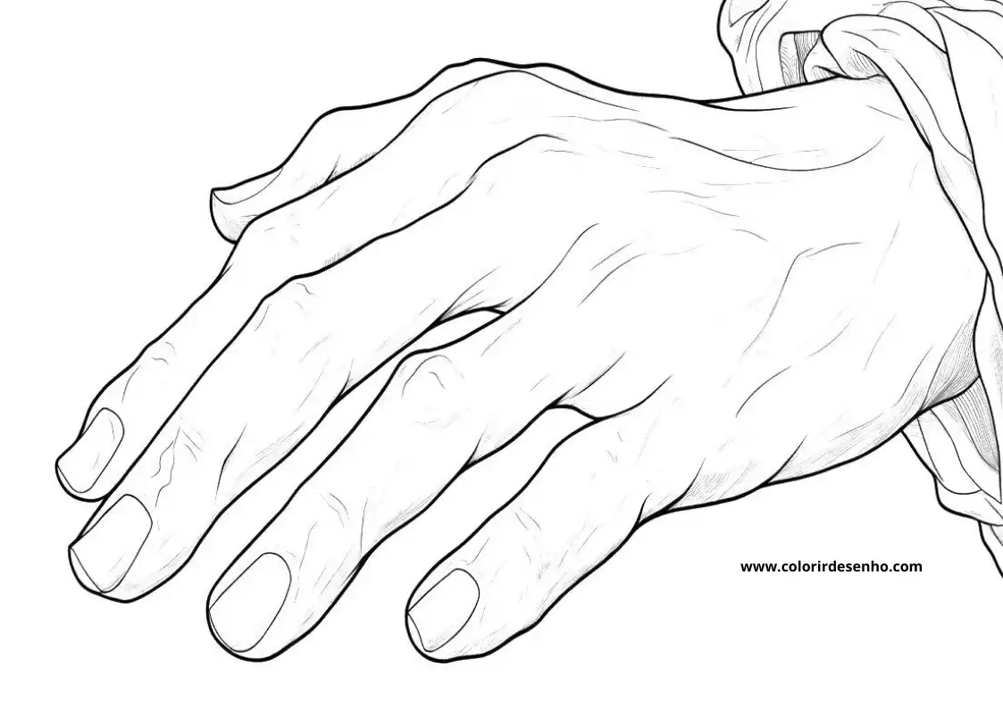 hand holding another hand wearing a sweater in a relaxed pose