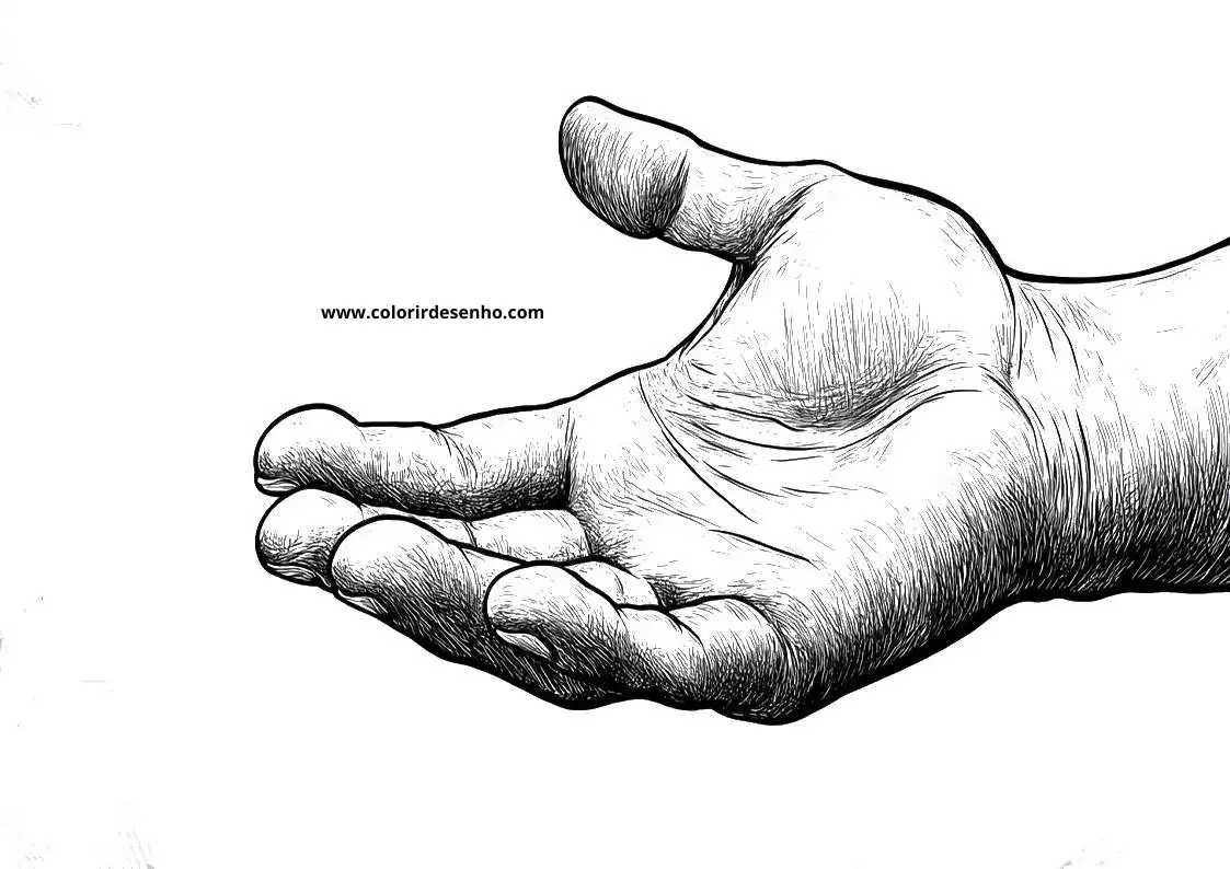 hand holding out an empty palm