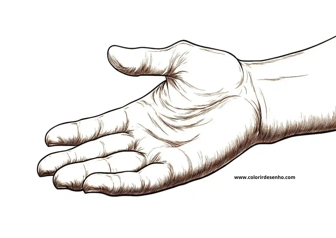 hand reaching forward fingers slightly curled palm facing up