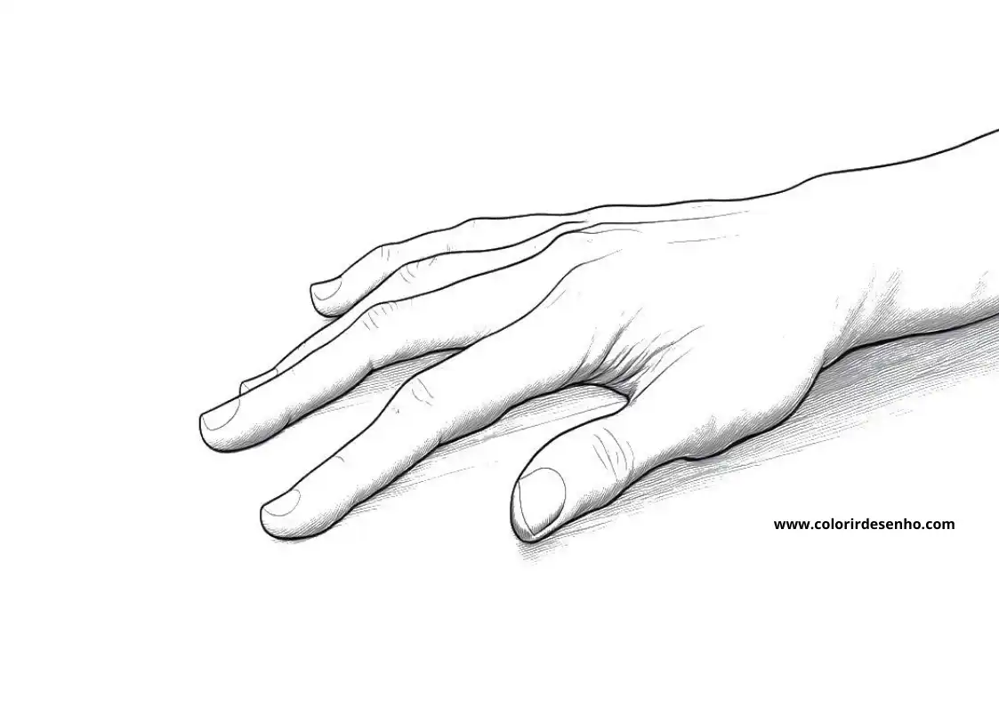 hand reaching out fingers spread wide thumb resting on palm