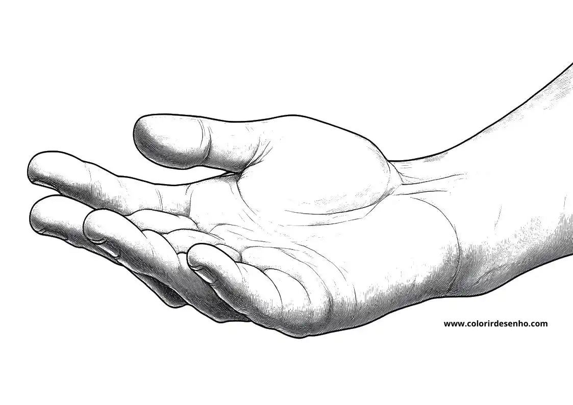 hand reaching out for something