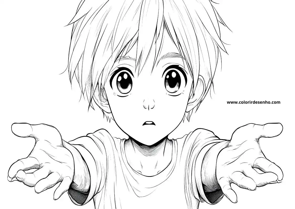 hand reaching out in a surprised pose