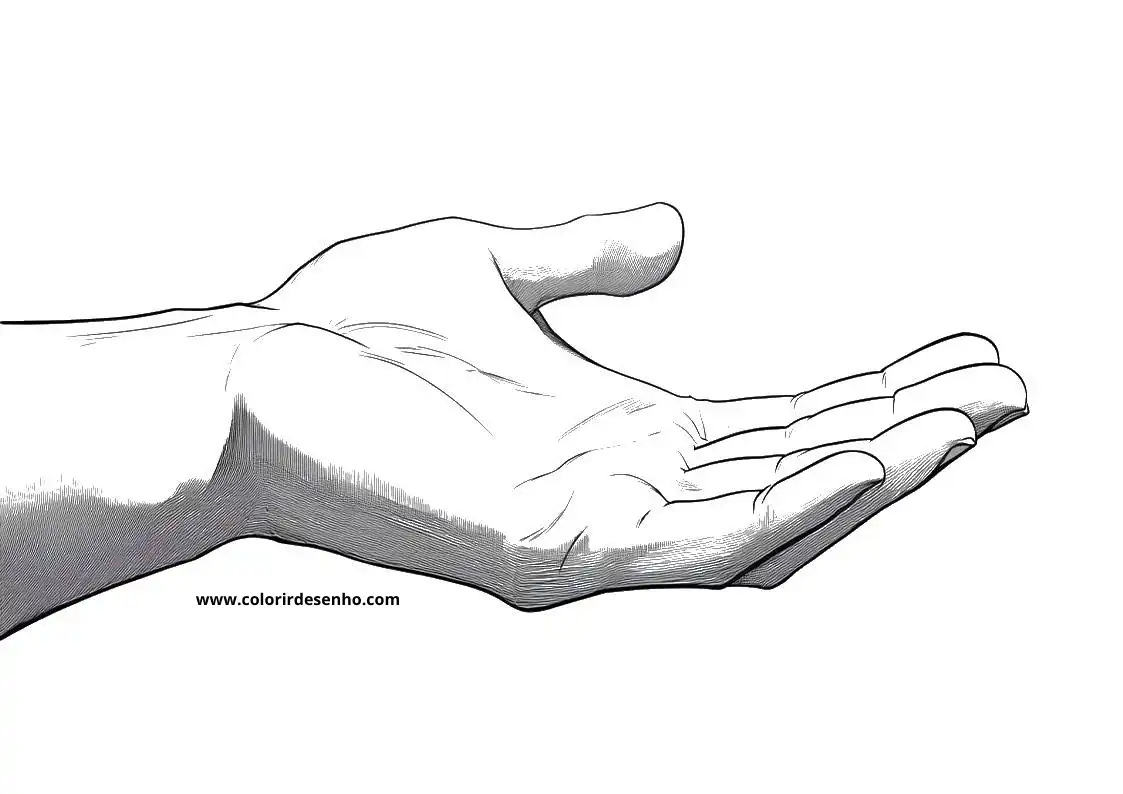 hand reaching out palm open with fingers slightly spread hand resting on a flat