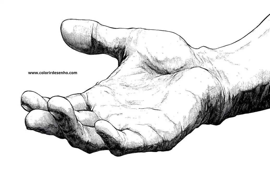 hand with fingers spread wide thumb and pinky on opposite sides of palm wearing