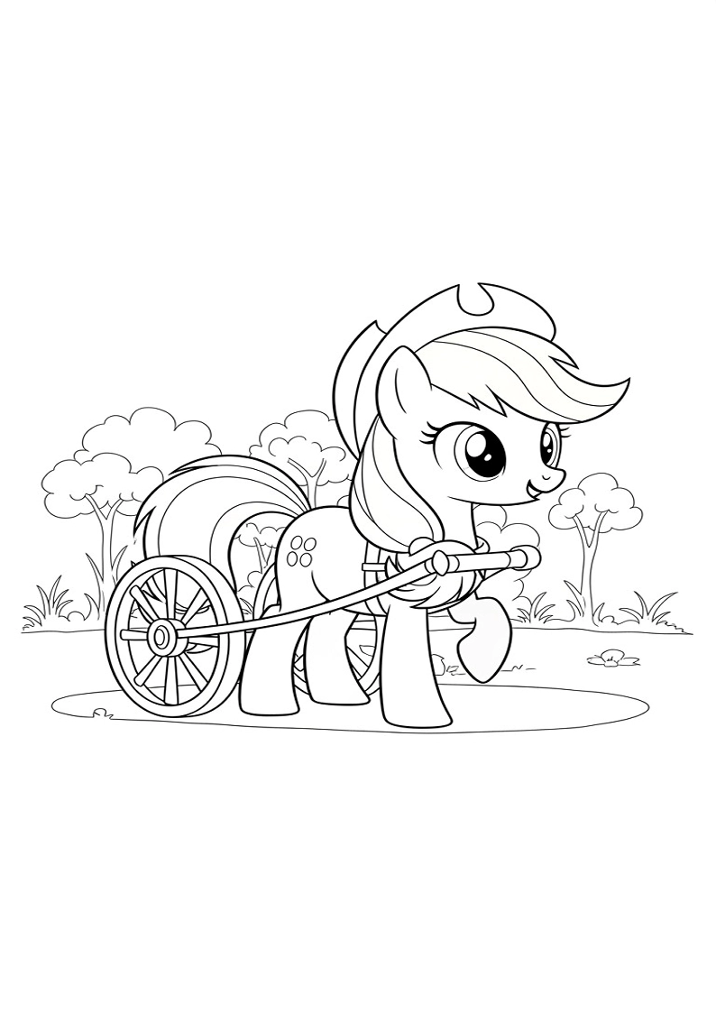 Applejack My Little Pony - Coloring Page 182