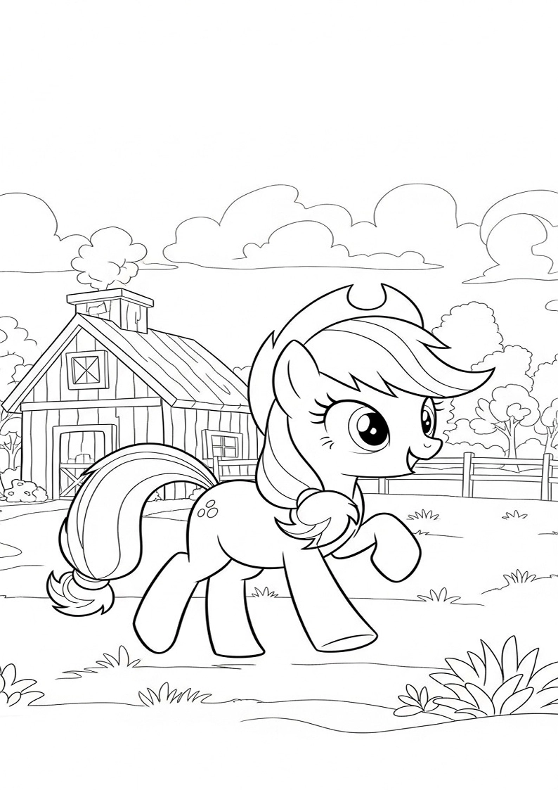 Applejack My Little Pony - Coloring Page 180