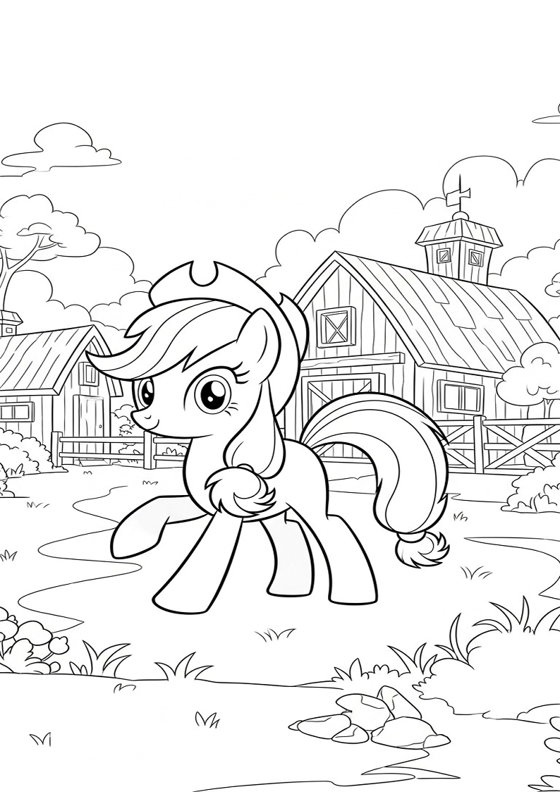 Applejack My Little Pony - Coloring Page 178