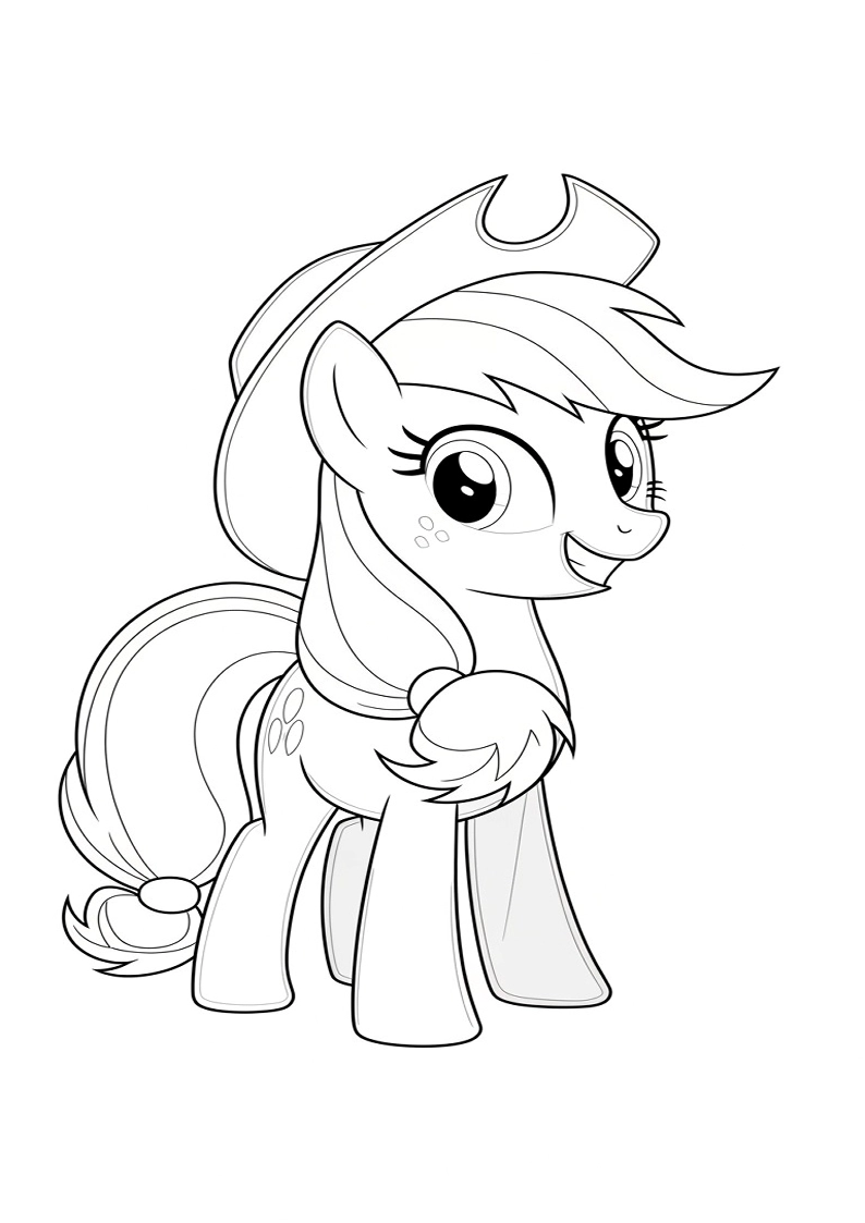 Applejack My Little Pony - Coloring Page 176