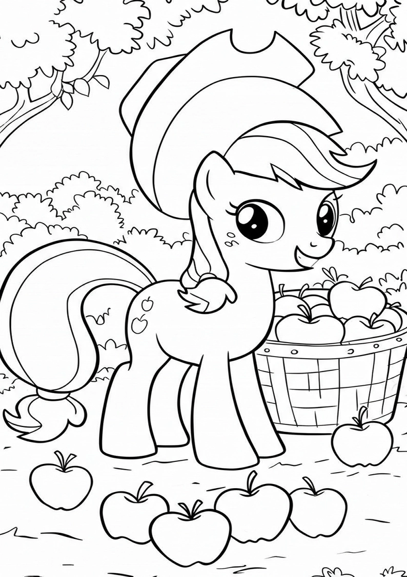 Applejack My Little Pony - Coloring Page 201