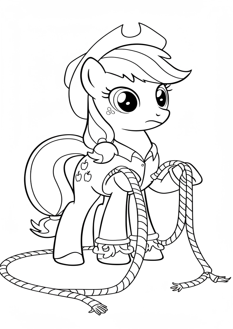 Applejack My Little Pony - Coloring Page 199