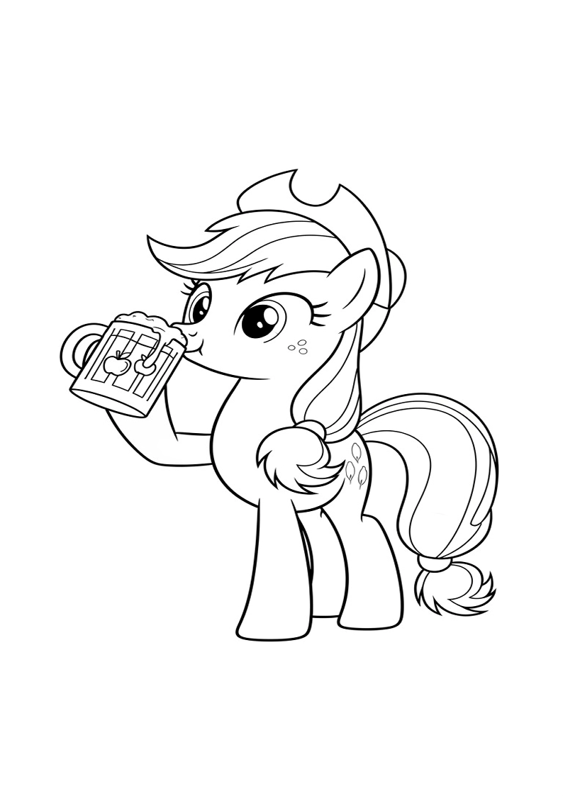 Applejack My Little Pony - Coloring Page 196