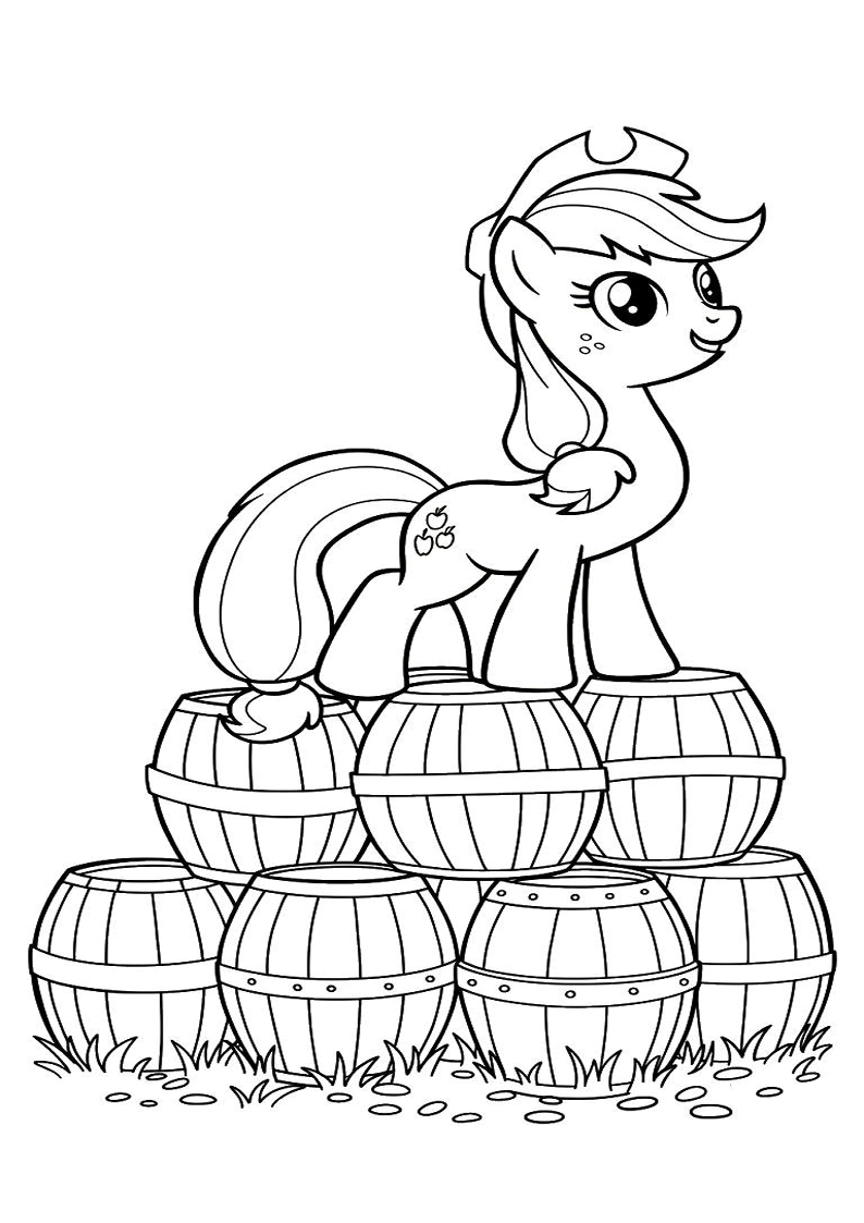 Applejack My Little Pony - Coloring Page 174