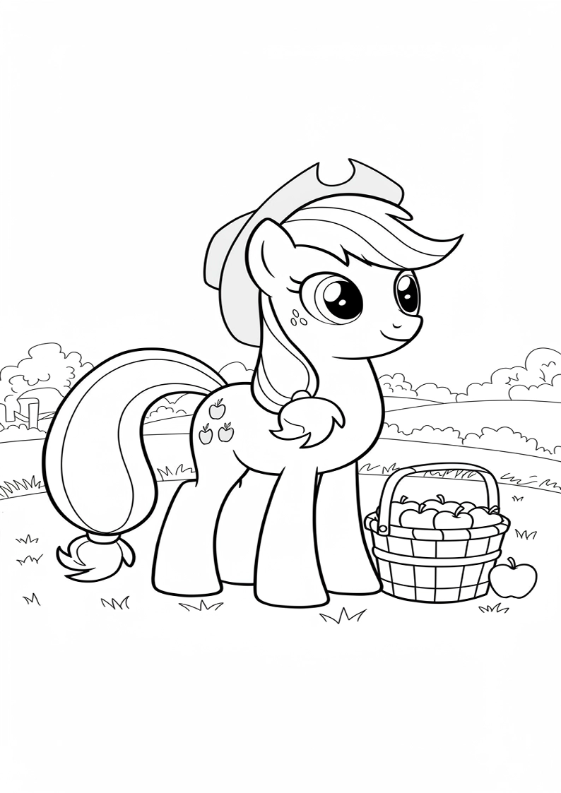 Applejack My Little Pony - Coloring Page 163