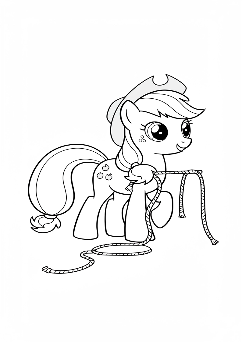 Applejack My Little Pony - Coloring Page 155