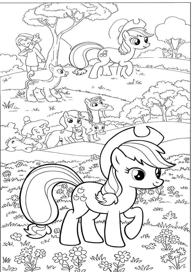 Applejack My Little Pony - Coloring Page 136