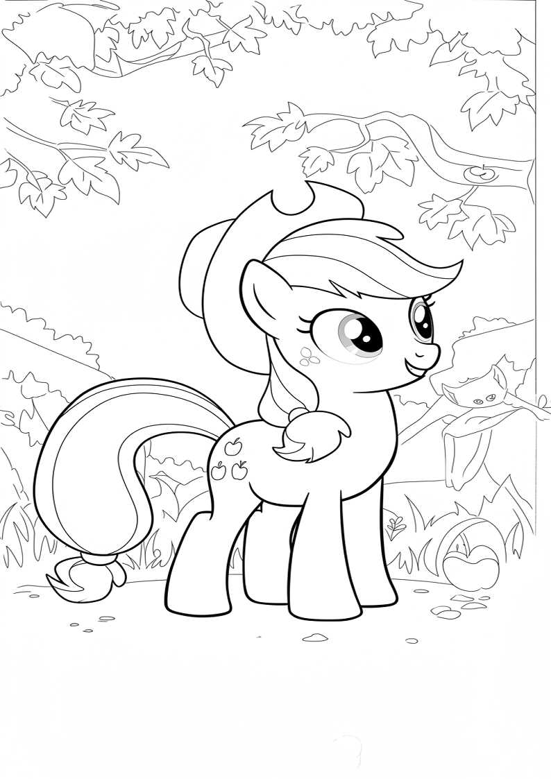 Applejack My Little Pony - Coloring Page 135