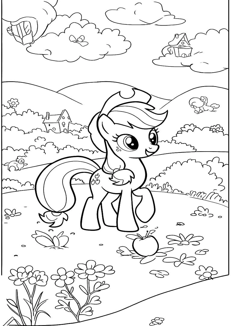 Applejack My Little Pony - Coloring Page 134
