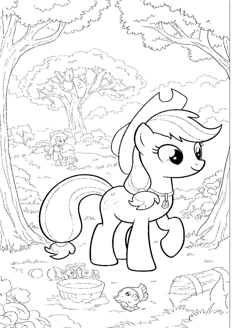 Applejack My Little Pony - Coloring Page 118