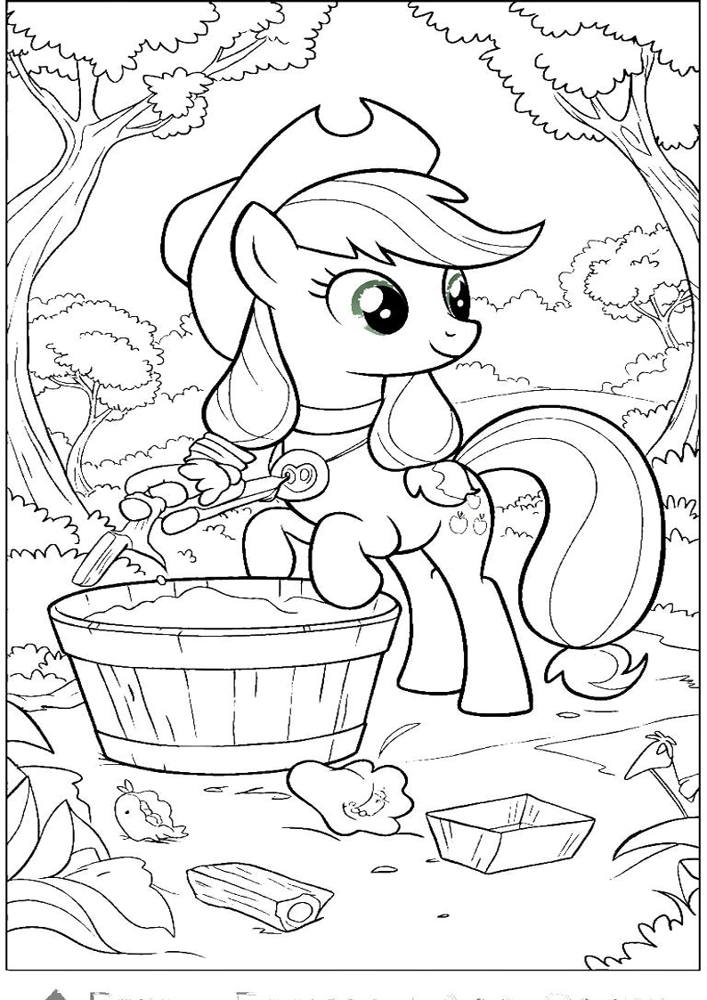 Applejack My Little Pony - Coloring Page 117