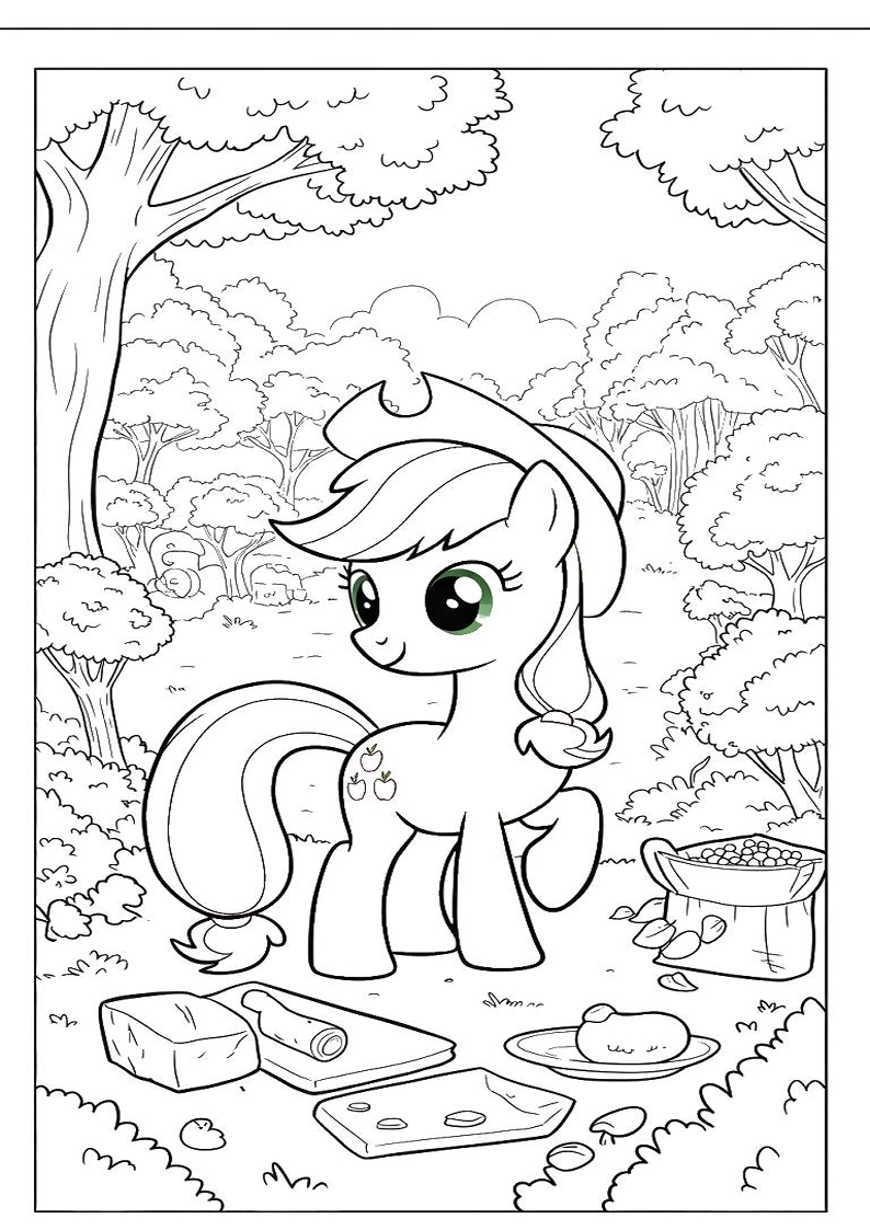 Applejack My Little Pony - Coloring Page 116