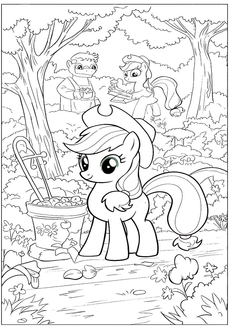 Applejack My Little Pony - Coloring Page 115