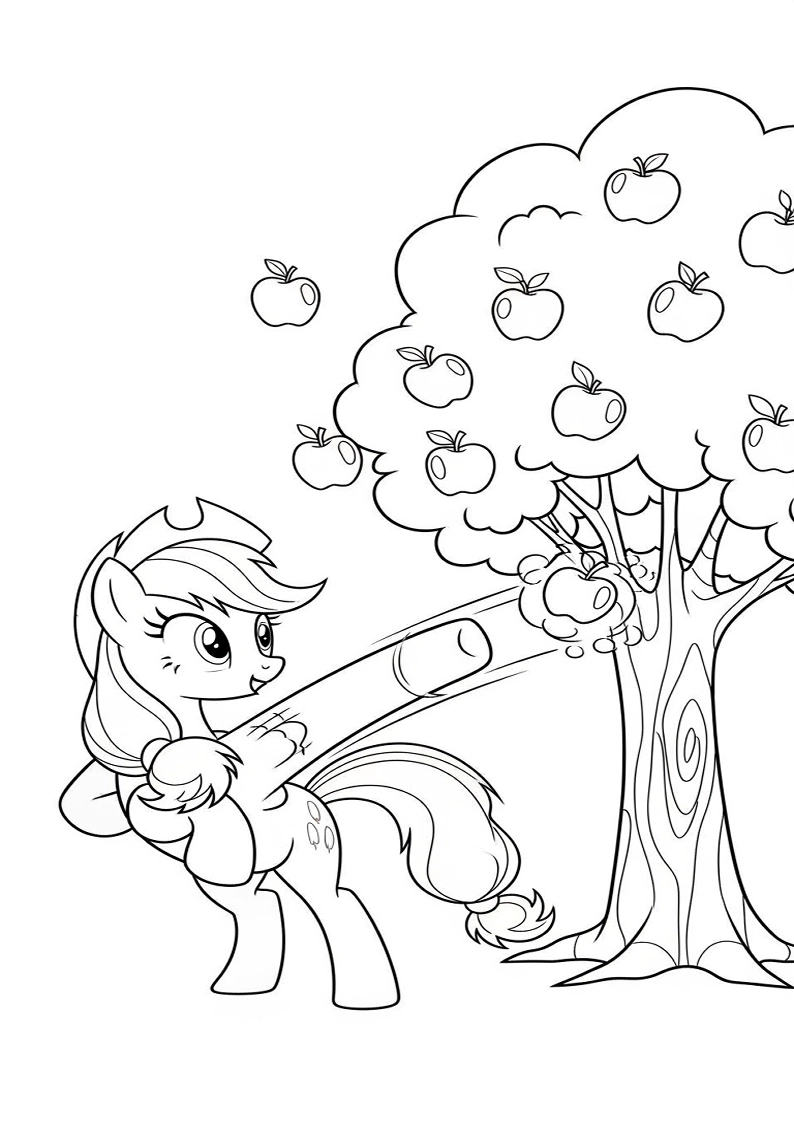 Applejack My Little Pony - Coloring Page 114