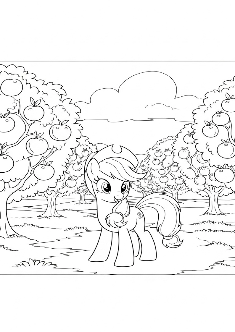 Applejack My Little Pony - Coloring Page 113