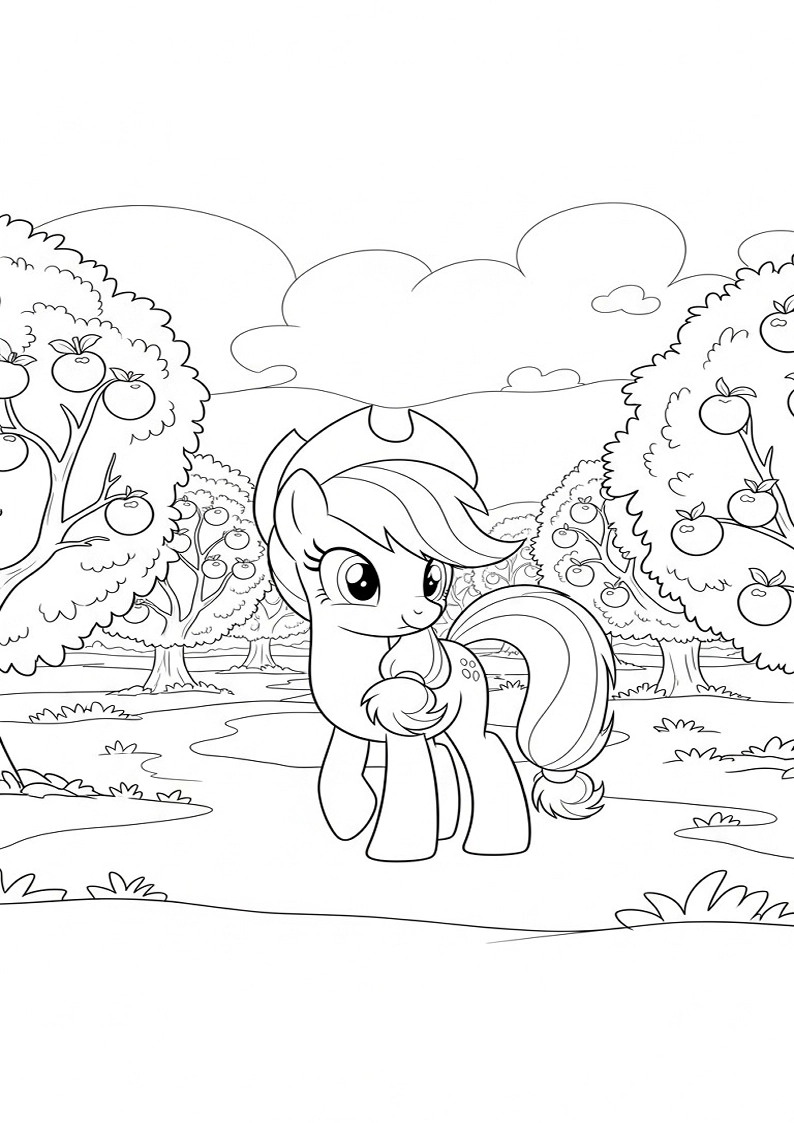 Applejack My Little Pony - Coloring Page 112