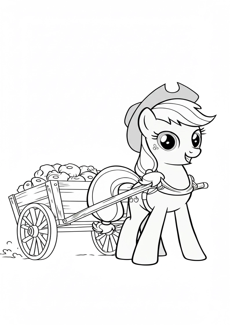 Applejack My Little Pony - Coloring Page 98