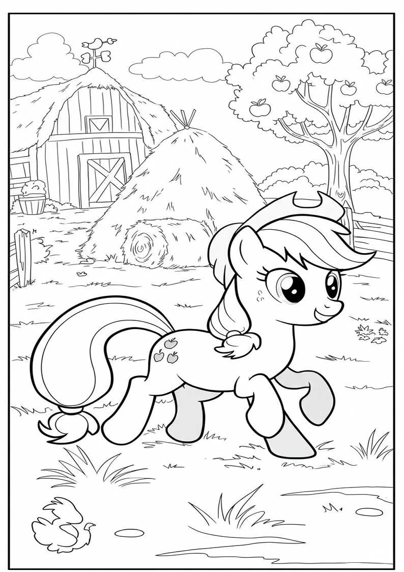 Applejack My Little Pony - Coloring Page 96