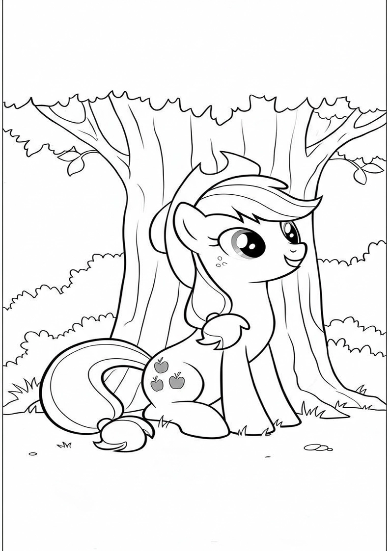 Applejack My Little Pony - Coloring Page 92