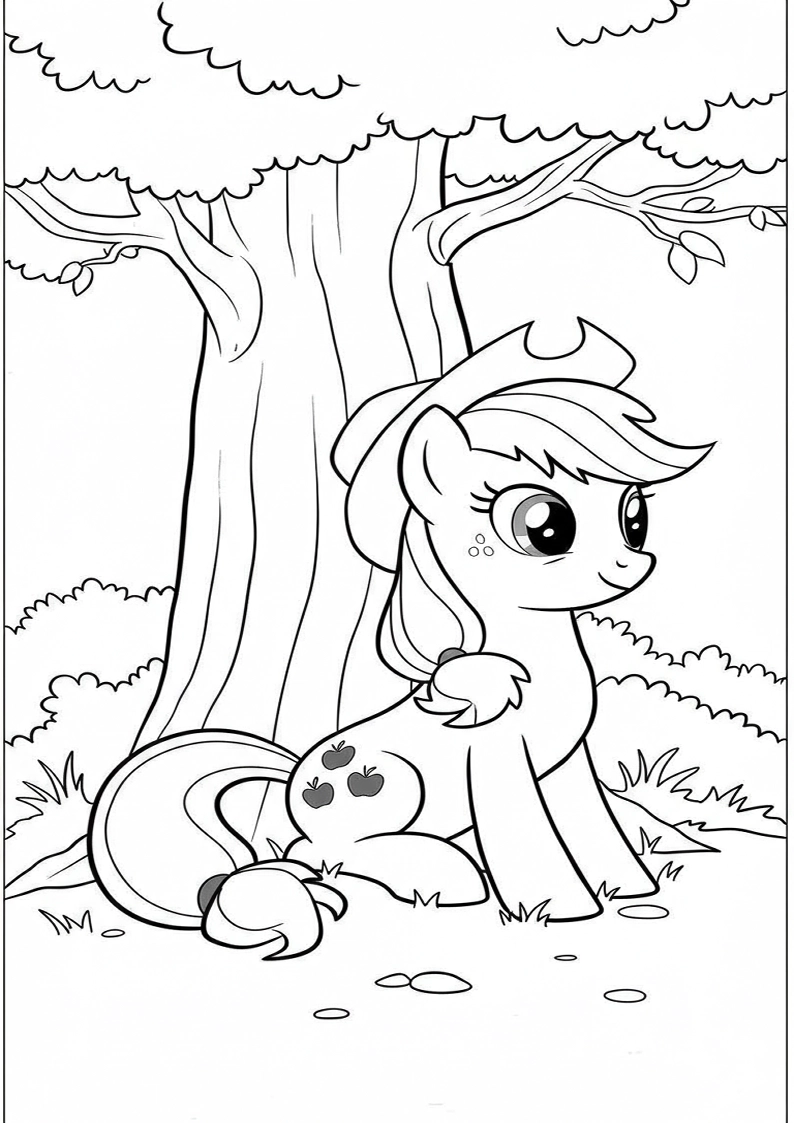 Applejack My Little Pony - Coloring Page 90