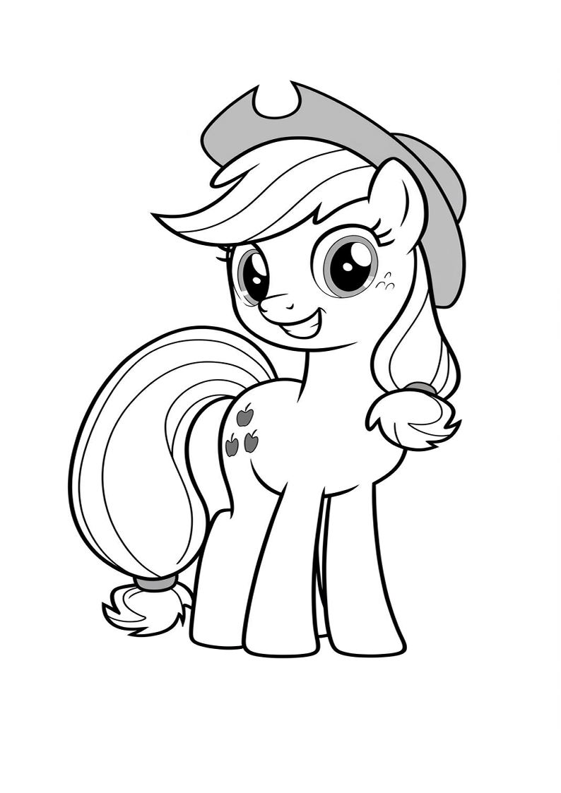 Applejack My Little Pony - Coloring Page 80